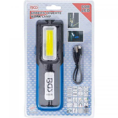 Lanterna BGS-85335 LED 3W+5W, suport pliabil, incarcare USB