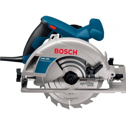 Ferastrau circular Bosch Professional GKS 190 0601623000, 1400 W, 5500 RPM, 190 mm diametru panza, accesorii incluse
