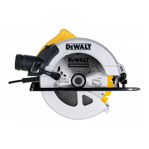 Ferastrau circular de mana DeWalt DWE560, 1350 W, 65 mm adancime taiere, diametru disc 184 mm
