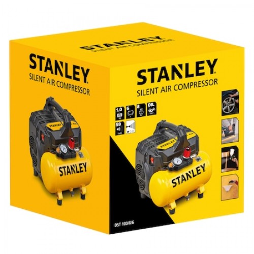 Compresor Stanley SILTEK DST100/8/6 6L silentios B2BE104STN703
